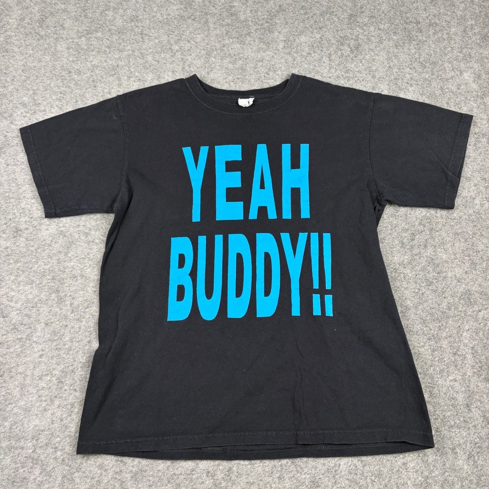 Vintage Y2K Yeah Buddy Ronnie Coleman T-Shirt Mens Medium Black Blue Graphic Tee